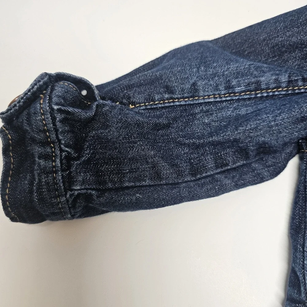 Baby Gap Denim Jacket‎ 12 18 Months Polka Dot Lined Jean Coat